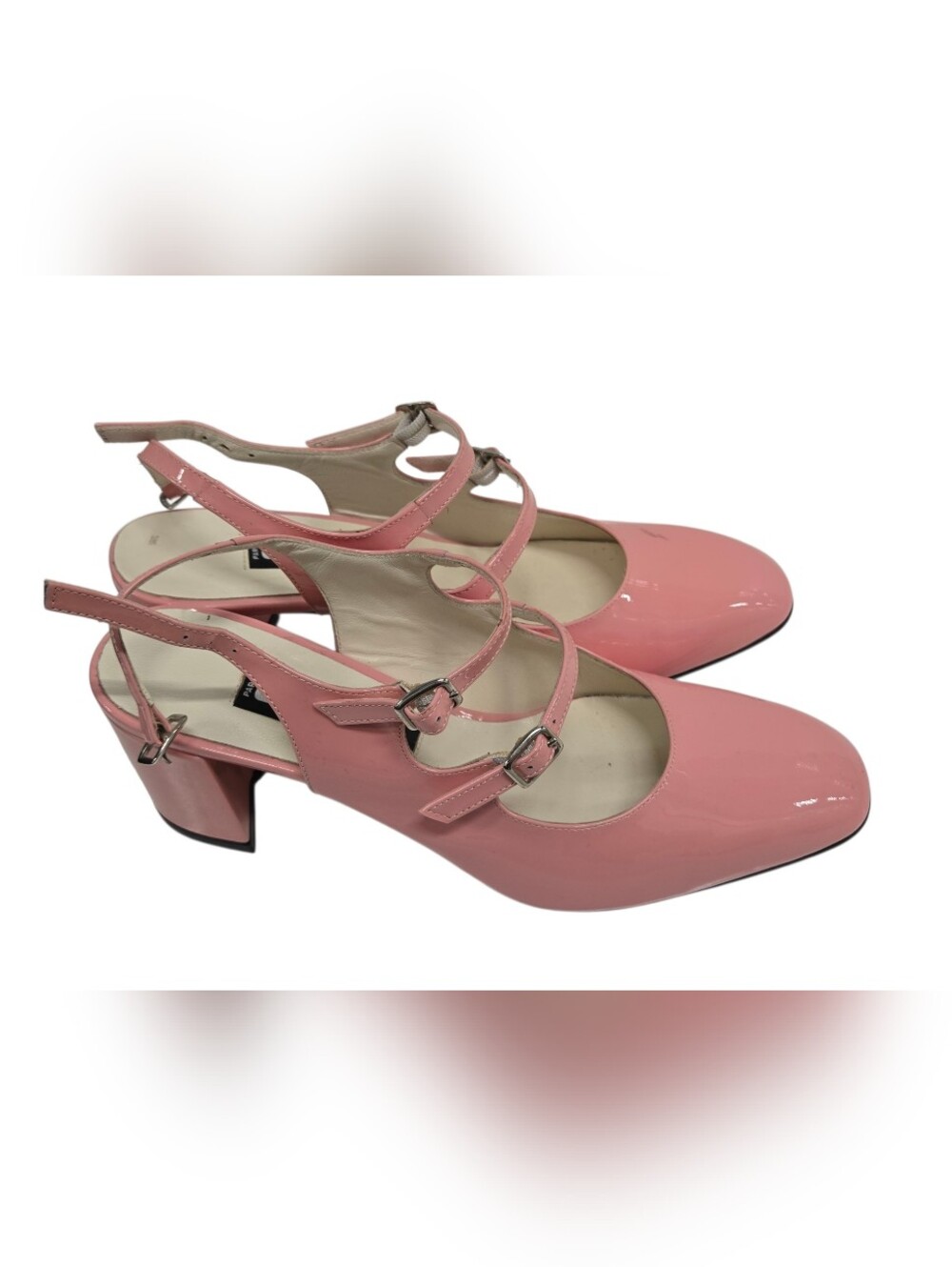 CAREL PARIS Women's Pink Banana Slingback Pumps SZ 38.5 MADE IN ITALY‎